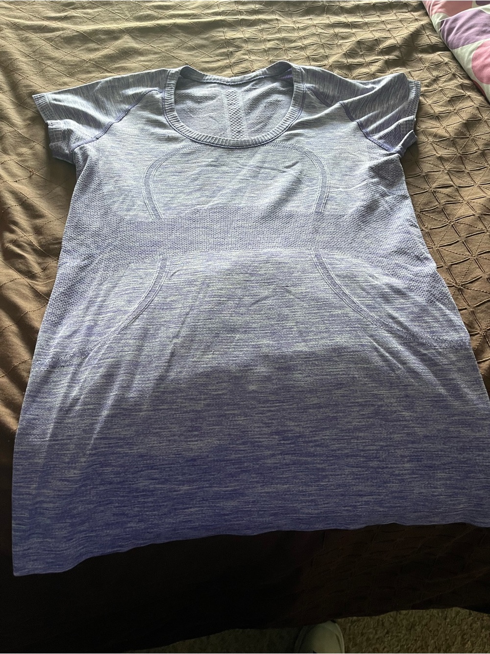 lululemon athletica Heathered Lavender-Blue Short Sleeve Seamless Tee